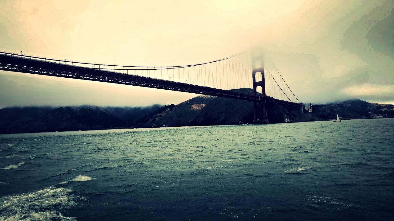 SUSPENSION BRIDGE OVER RIVER