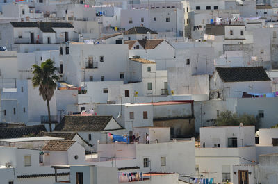 Full frame shot of white residential district