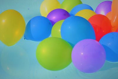 Close-up of multi colored balloons