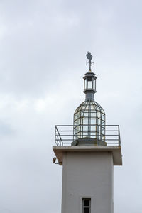 Low angle view of lighthouse against sky