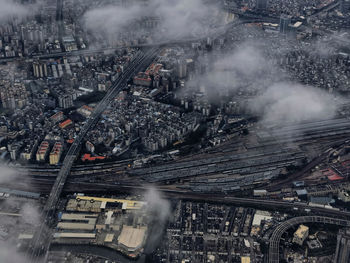 High angle view of cityscape