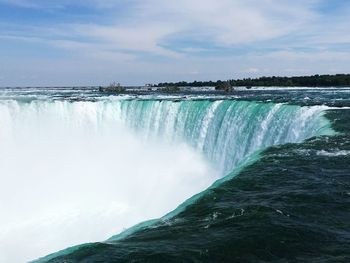 Scenic view of waterfall