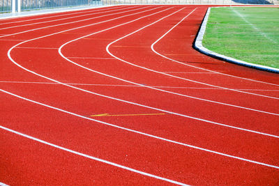 Aerial view of empty road