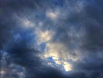 Low angle view of storm clouds in sky