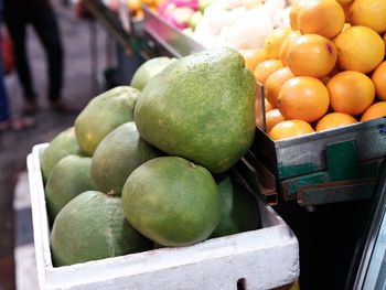 Huge pomelo being sold by street merchant