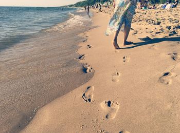 Low section of man on beach