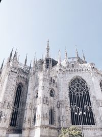 Low angle view of cathedral against clear sky