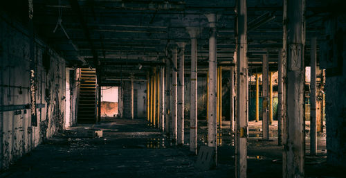 Interior of abandoned building