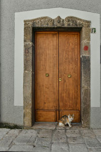 The door of an old house in castelgrande, a rural village in basilicata, italy.