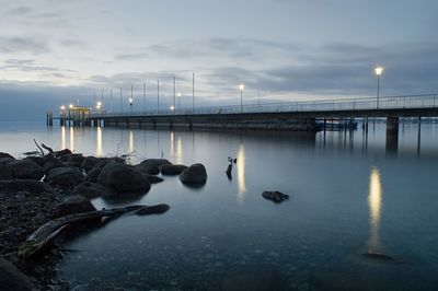Bridge over river against sky