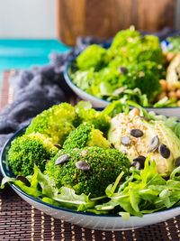 Close-up of salad served in bowl