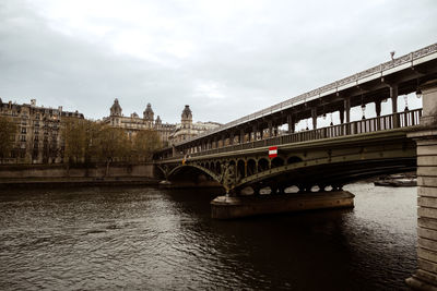 Bridge over river against sky