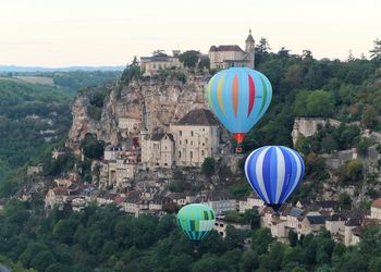 Hot air balloon against sky