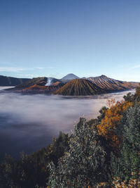 Scenic view of mountain against sky