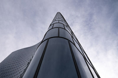 Low angle view of modern building against sky