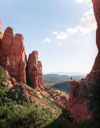 Rock formations on landscape