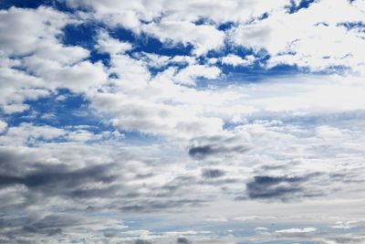 Low angle view of cloudy sky