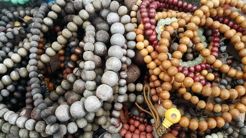 High angle view of vegetables for sale at market