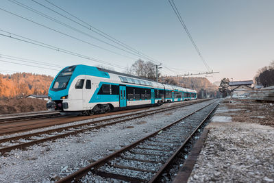 Train on railroad track