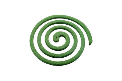 Directly above shot of spiral on white background