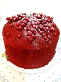 Close-up of cake in plate