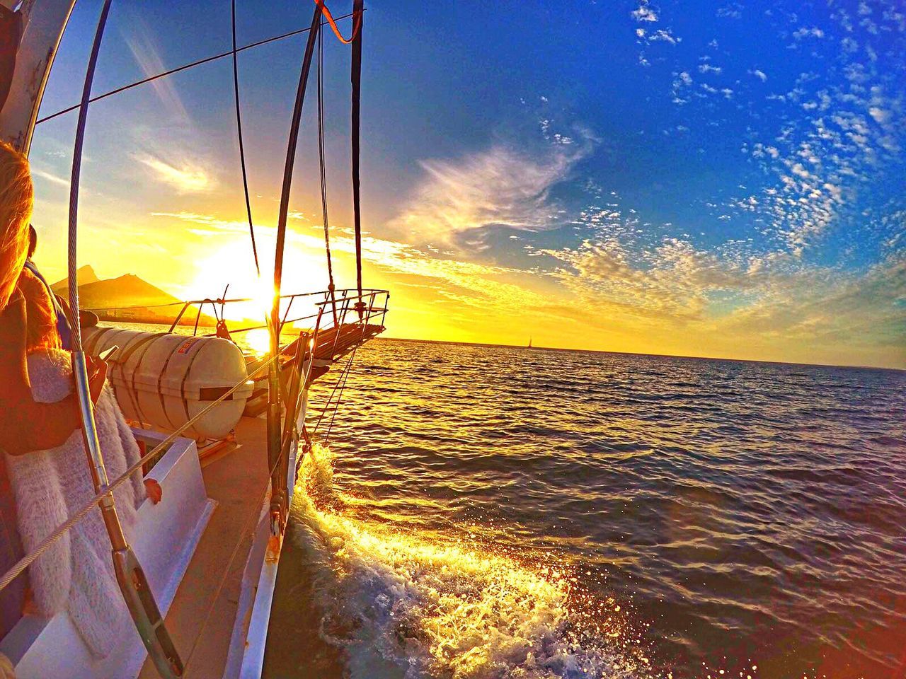 sunset, sea, sky, beach, beauty in nature, nature, scenics, outdoors, horizon over water, water, vacations, sand, no people, nautical vessel, sailing, rigging, day