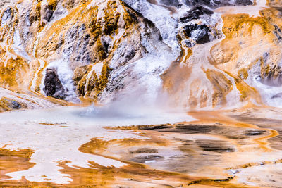 Scenic view of waterfall