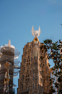 Low angle view of temple against sky