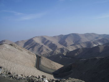 Scenic view of dramatic landscape against sky