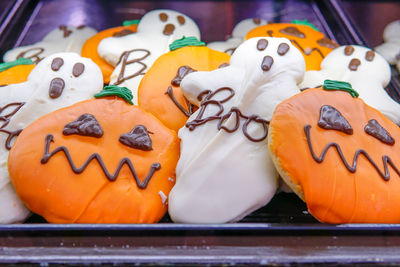 Close-up of pumpkin and pumpkins