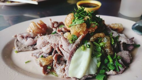 Close-up of food in plate