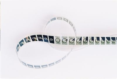 Close-up of table against white background