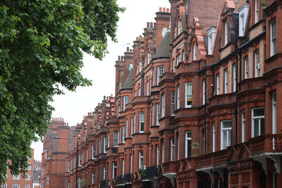 Low angle view of buildings in city