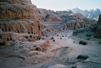 View of rock formations