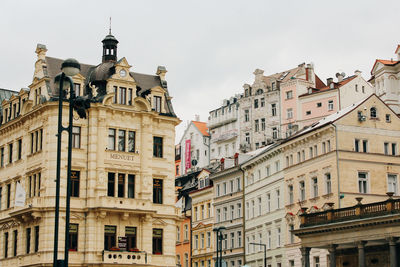 Low angle view of buildings in city