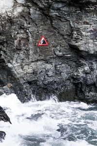 Rock formation in water