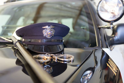 Close-up of vintage car