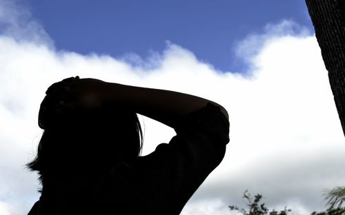 Low angle view of cloudy sky