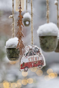 Close-up of christmas decoration