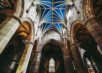 Low angle view of ceiling of building