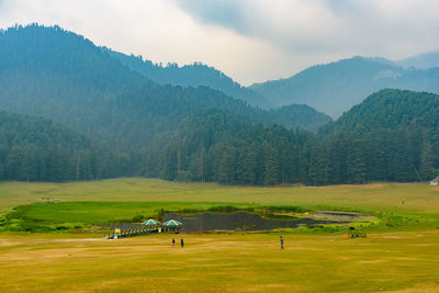 Group of people on golf course