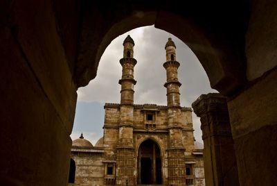 Low angle view of historical building against sky