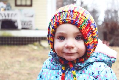 Portrait of cute baby girl