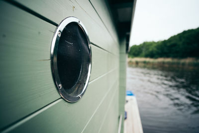 Close-up of boat on water