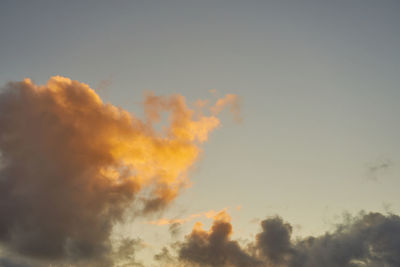 Low angle view of sky during sunset