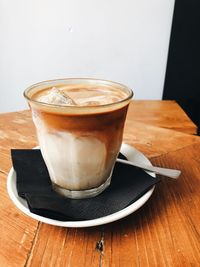 Coffee cup on table