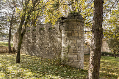 Stone wall of old building