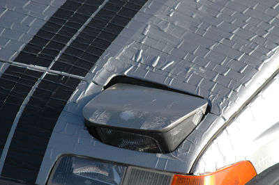 High angle view of car