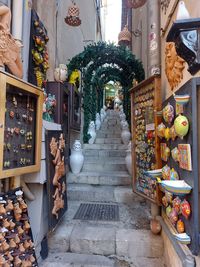 High angle view of food for sale