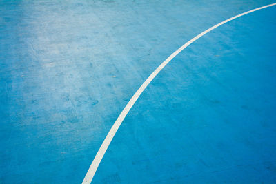 High angle view of basketball court